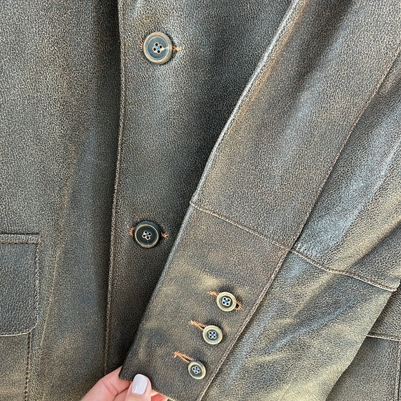 Robert Graham leather blazer jacket 44/54 - Picture 2 of 7